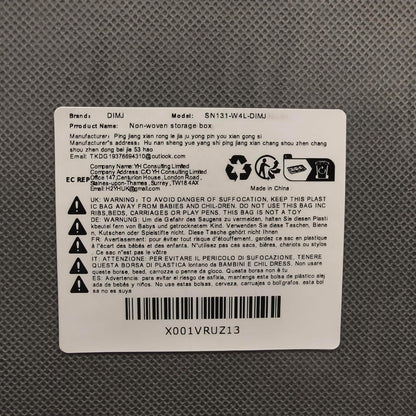 DIMJ 4Pcs Storage Bins with Lid, Collapsible Storage Box with Portable Handle and Transparent Viewing Window,Foldable Storage Box Stackable Storage Containers for Clothes Books Light-Grey