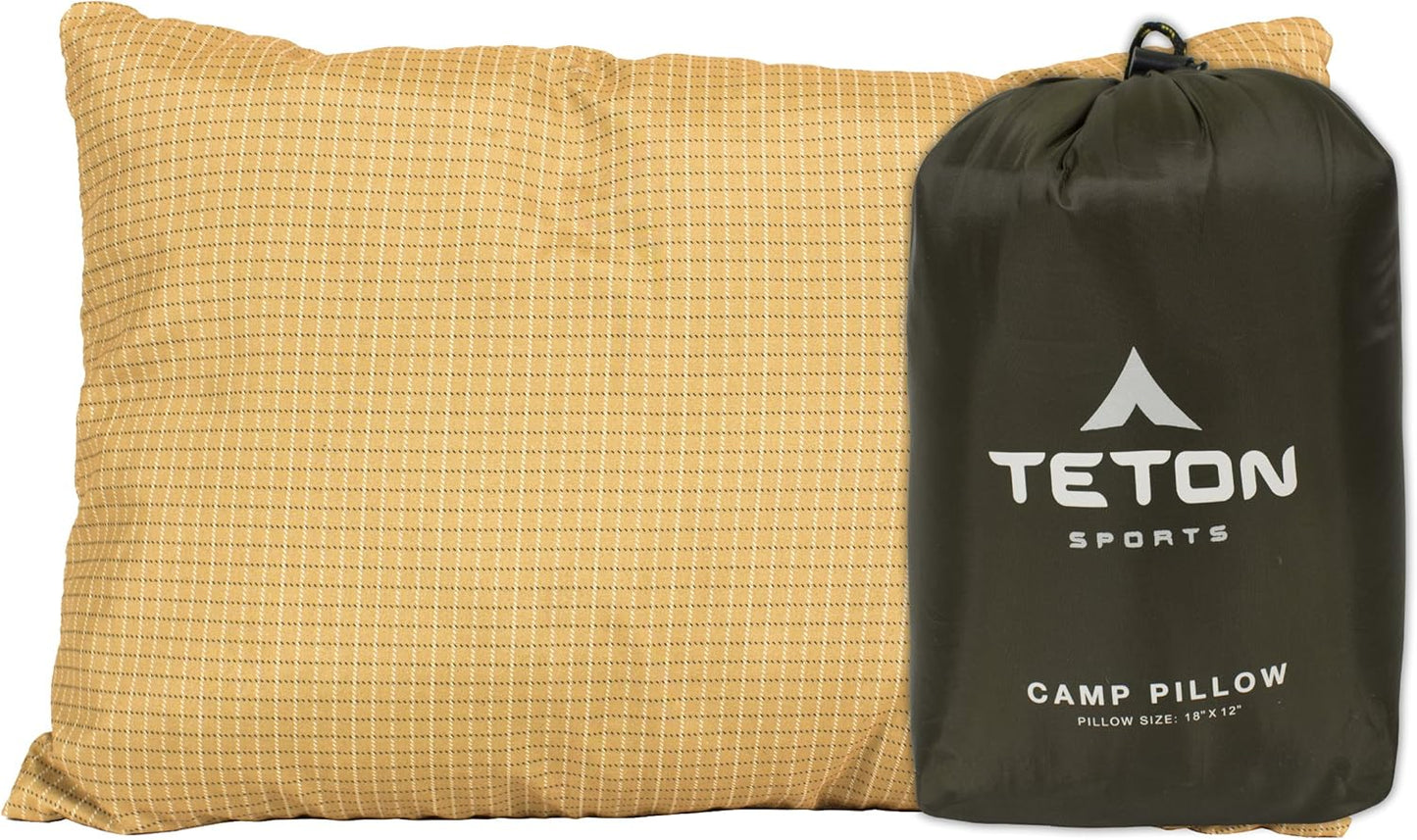 TETON Sports Camp Pillow Perfect for Camping and Travel; Ultralight Pillow