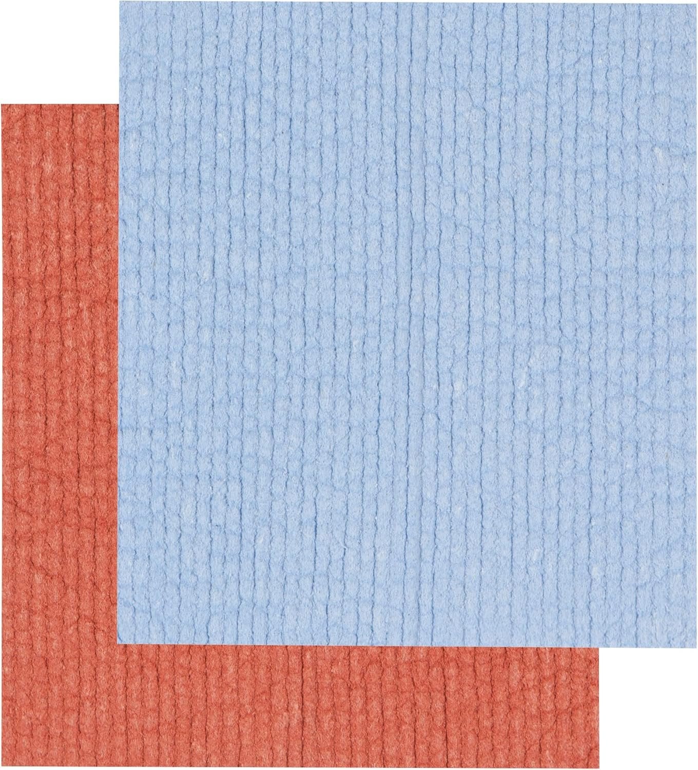 Ecologie Swedish Sponge Reusable Dishcloth Rust and Sky Blue 6.5 x 8 inches, Set of 2