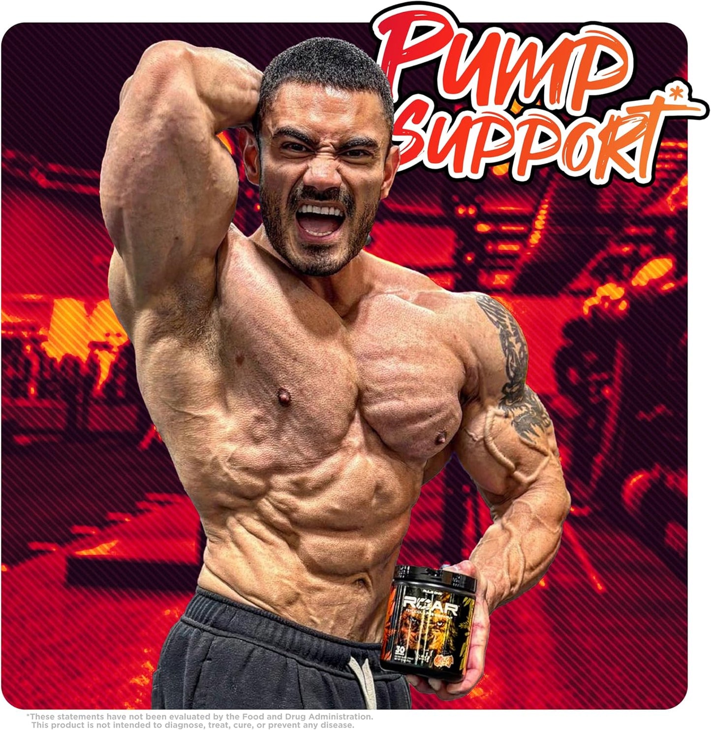 Rule1 R1 Roar Ferocious Pre-Workout Powder 315 g, Fruit Punch (30 Servings)