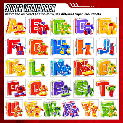 JOYIN Alphabet Robots Toys for Kids, ABC Learning Toys, Alphabots, Letters, Toddlers Education Toy, Carnival Prizes, Christmas Toys, Treasure Box and Prize for Classroom