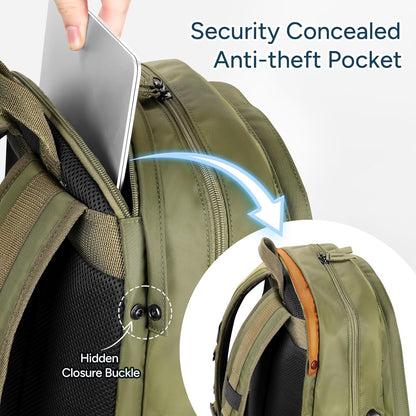 travel inspira Anti-Wrinkle Travel Backpack, Carry-On With Hidden 38cm Laptop Protection Compartment And Security Design