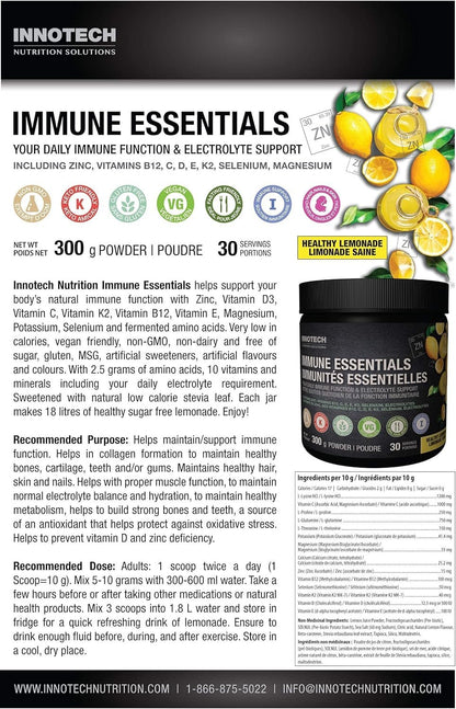 Innotech Nutrition Solutions Immune Essentials, 300 gram, white