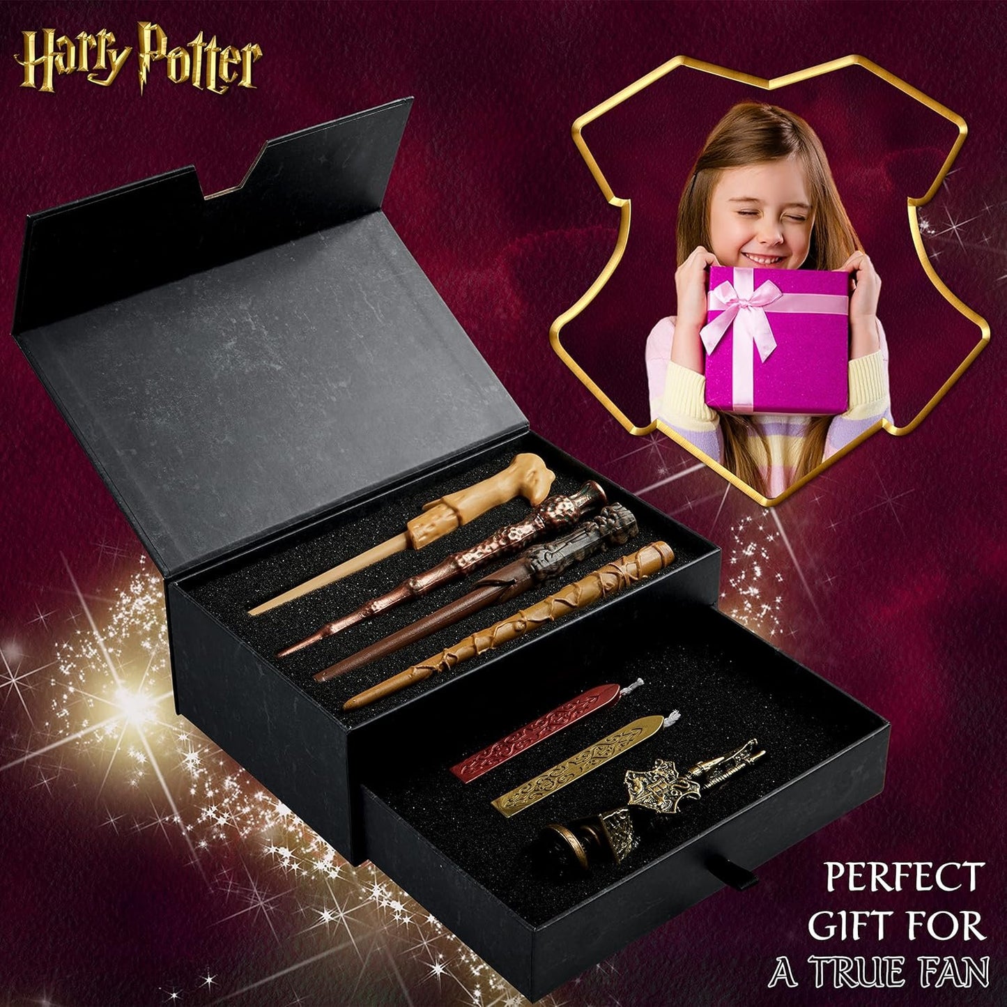 Harry Potter Stationery Set with Magic Pens, Envelopes, Writing Paper, Children and Adults, Letter Writing Set
