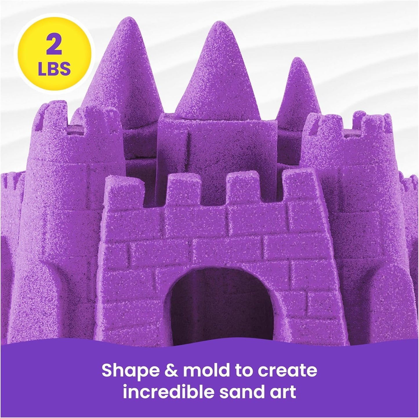 Kinetic Sand, 2lbs Purple Play Sand, Moldable Sensory Toys for Kids, Resealable Bag (Packaging May Vary), for Ages 3 and up