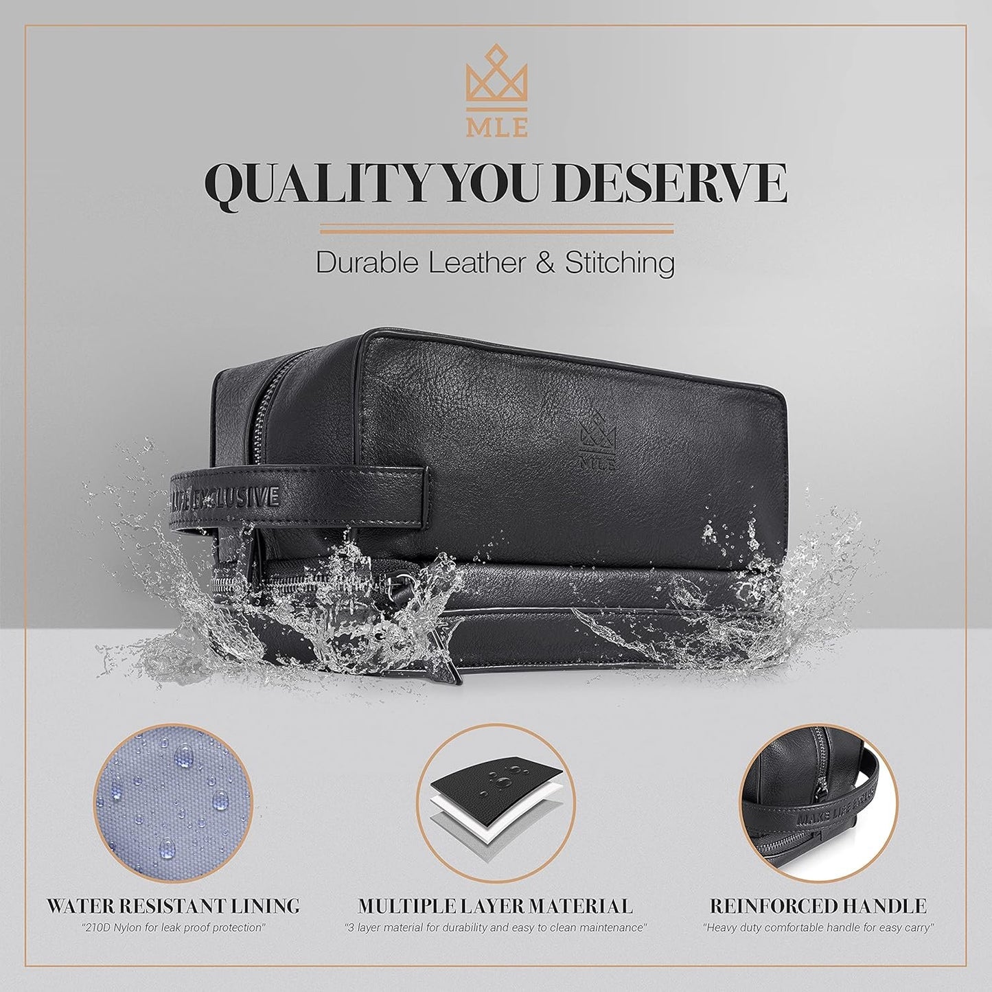 Leather Toiletry Bag for Men, Gift For Men, Mens Travel Bag Toiletry, Leather Shaving Bag, Leather Dopp Kit for Men, Mens Leather Toiletry Bag, Mens Travel Toiletry Bag, Hygiene & Grooming Kit