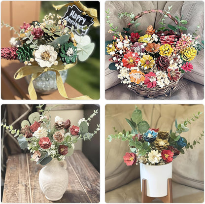 Tiyard 18pcs Eucalyptus Stems Artificial Eucalyptus Leaves Stems Artificial Fake Flowers for Home Office Flowers Bouquet Centerpiece Wedding Decoration Christmas Decor 2025