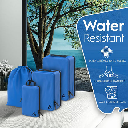 Well Traveled - 3pc Compression Packing Cubes for Travel - Luggage Organizer, Suitcase Organizer & Backpack Organizer with Space Saver Travel Bags for Packing Clothes, Travel Gear & Travel Accessories