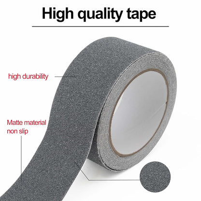 WELSTIK Anti Slip Tape, Strong Adhesive Tape, Self Adhesive Anti-Slip Tape, Suitable for Indoor and Outdoor Use for Work and Family Safety, Safety Belt, 5cm x 5m, Grey