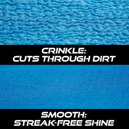 VIKING Glass Microfiber Cleaning Cloth for Car and Home 2 Pack, Glass Towels for Mirror, and Picture Frames, and Car Detailing Kit, 16 inch x 16 inch, Blue
