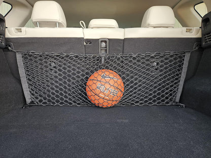 Back Seat Style Automotive Elastic Trunk Mesh Cargo Net for Mazda CX5 S Carbon Premium Turbo 2023 - Premium Trunk Organizer and Storage - Luggage Net for Crossover - Car Organizer for Mazda CX5