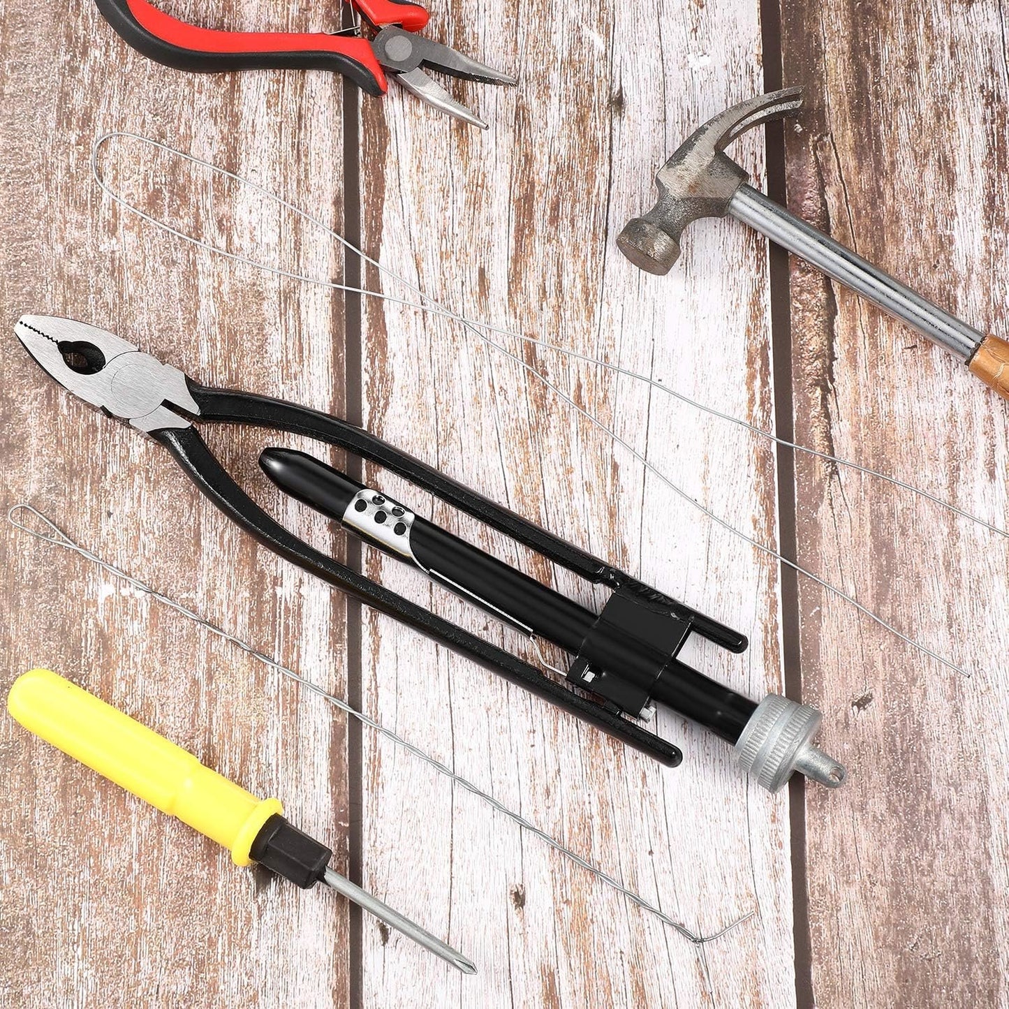 9 Inch Safety Wire Twisting Pliers, Aircraft Wire Twisting Tool with 10 Meters 0.5 mm, Automatic Metal Lock Twister for Aircraft Auto Industry