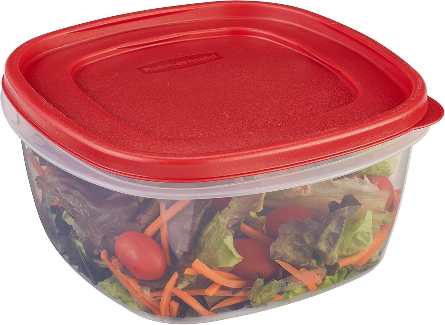Rubbermaid EasyFindLids Food Storage Container, 3.3 L (14 Cup), Racer Red, 1 Pack