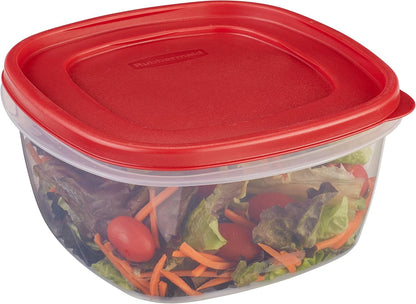 Rubbermaid EasyFindLids Food Storage Container, 3.3 L (14 Cup), Racer Red, 1 Pack