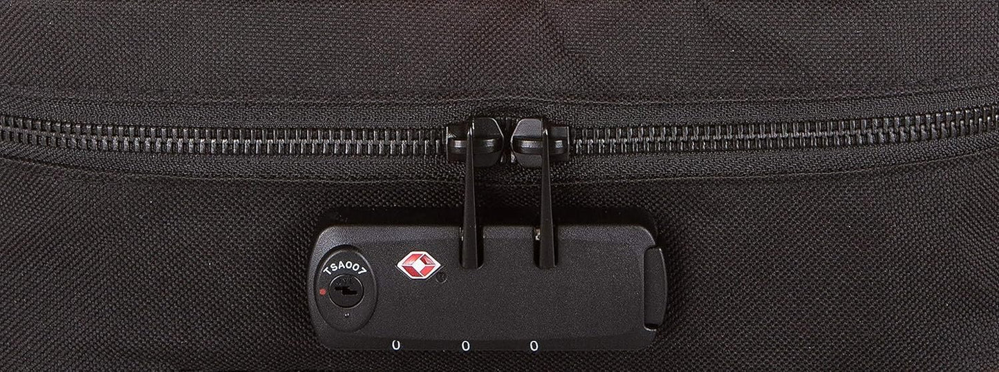 Medicine Safe MTB-1 TSA Approved Locking Toiletry Organizer and Medication Travel Bag for Men and Women, Small Carry On, Non-Hanging, Black with Logo, 10.2 x 7.5 x 1.6 inches