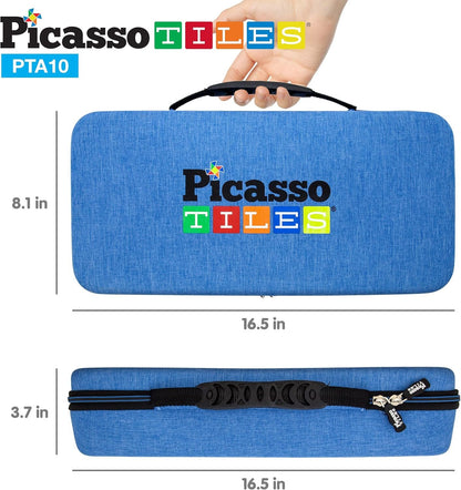 PicassoTiles PicassoToys Toy Carry Case Magnetic Tiles Construction Blocks Travel Bag EVA Storage Organizer Box Action Figure Character Accessory STEM STEAM Toys Portable Water Resistant Oxford Cloth