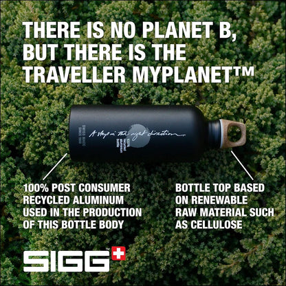 SIGG - Aluminum Water Bottle - Traveller MyPlanet Repeat Plain - Climate Neutral Certified - Suitable For Carbonated Beverages - Leakproof & Lightweight - BPA Free - 34oz