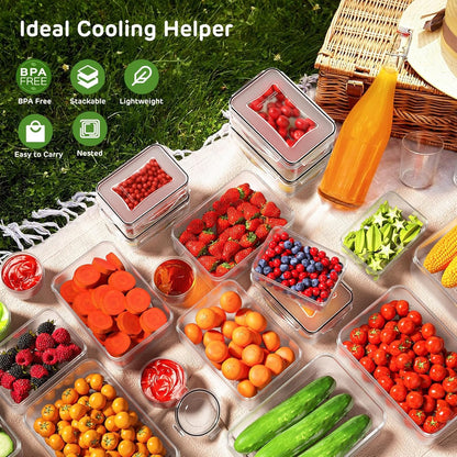 36 PCS Large Food Storage Containers with Lids Airtight(18 Containers with 18 Lids) - BPA Free Plastic Meal Prep Containers Set, Leakproof Kitchen and Pantry Organization - with Labels & Pen(18 pcs)