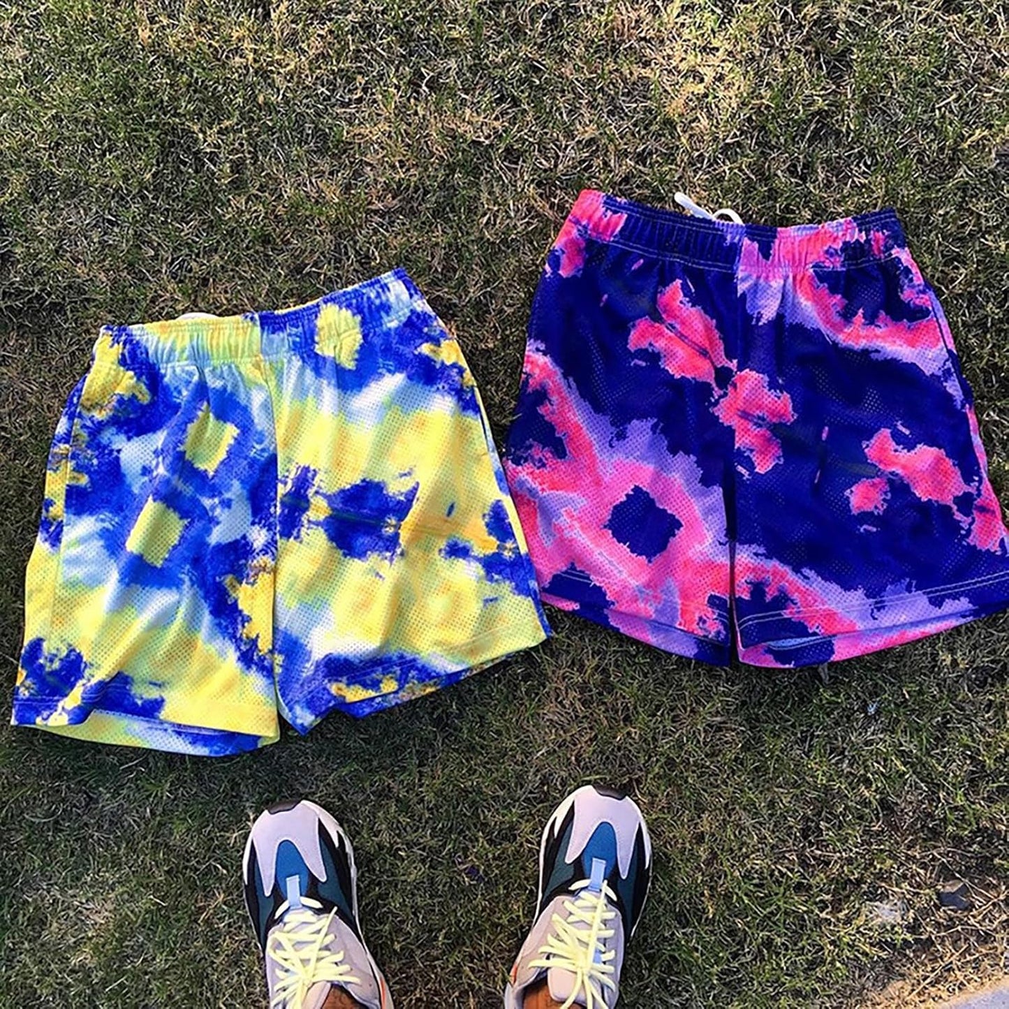 BOOMLEMON Mens Mesh Graphic Print Shorts Casual Workout Cool Shorts Gym Basketball Running Short Pants