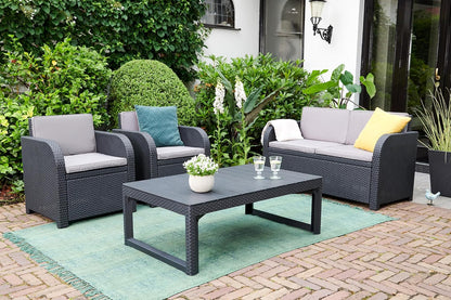 Keter Lyon Adjustable Table, 116 cm x 71.5 cm x 66 cm Size, Graphite