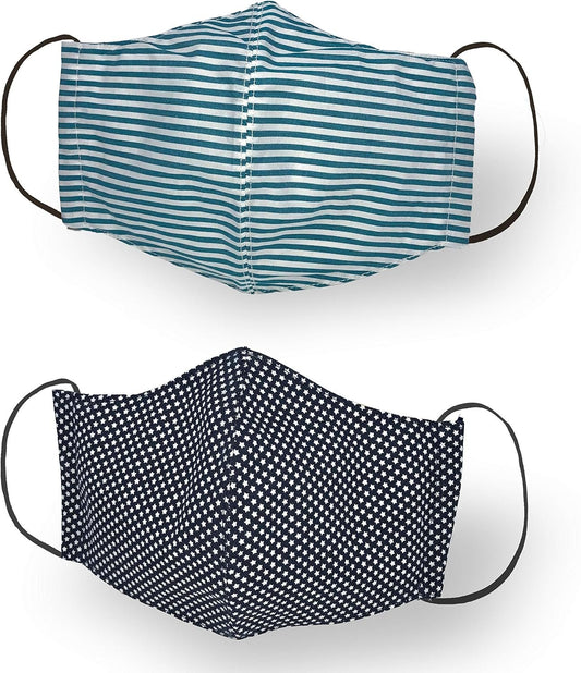 Kanguru Green Mask 2 Piece Face Mask 100% Cotton Washable Reusable Adult