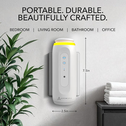 Aromify Plug-in Essential Oil Diffuser for Home, Office, Hotel & Spa, 500 sq.ft Quiet Aroma Diffuser, Waterless & Waterless, Bluetooth Enabled, Control