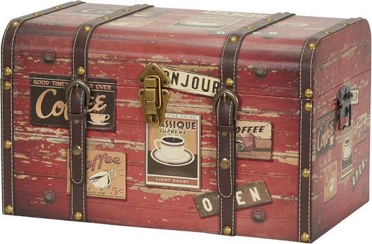 Household Essentials Jumbo Decorative Home Storage Trunk - Luggage Style – Americana Design