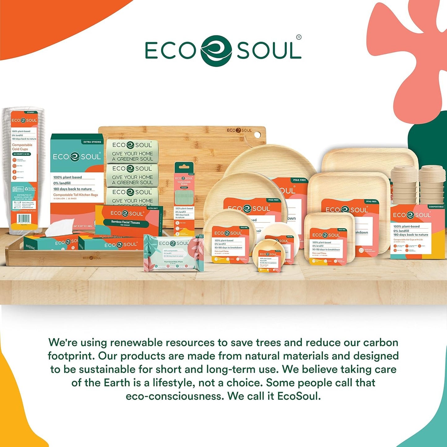 ECO SOUL 100% Compostable Cutlery [700-Pack] Disposable Wooden Cutlery Set I 100% Natural, Sturdy, Eco-friendly, Utensils Set I Biodegradable (300 Fork,200 Spoon, 200 Knife)