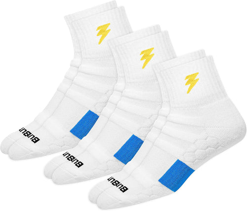 BLITZSOX Hi-Tech Performance Athletic Quarter Length Socks for Men Women (Tennis, Running, Fitness & Training), Pack of 3
