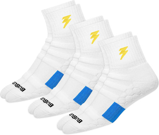 BLITZSOX Hi-Tech Performance Athletic Quarter Length Socks for Men Women (Tennis, Running, Fitness & Training), Pack of 3