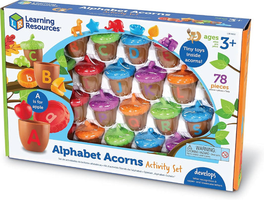 Learning Resources Alphabet Acorns Activity Set -78 Pieces, Ages 3+ Toddler Learning Toys, ABC Toys for Toddlers