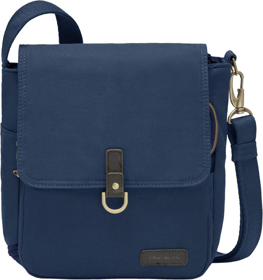 Travelon Anti-Theft Courier Tour Bag, Navy, One Size