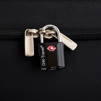 OW-Travel Lock with Key Suitcase Lock Padlock Luggage Lock Security Lock Key Lock Theft Secure Lock TSA Lock for Travel Suitcase Locker Backpack Luggage: 1 Black