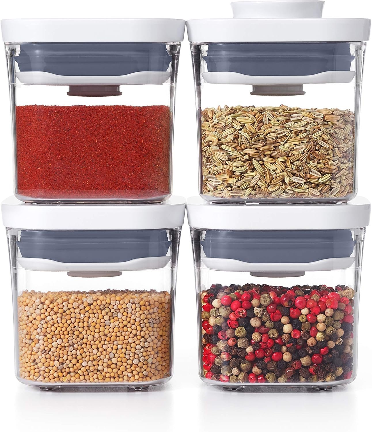 OXO Good Grips POP 2.0 4-Piece Mini Square Storage Container Set