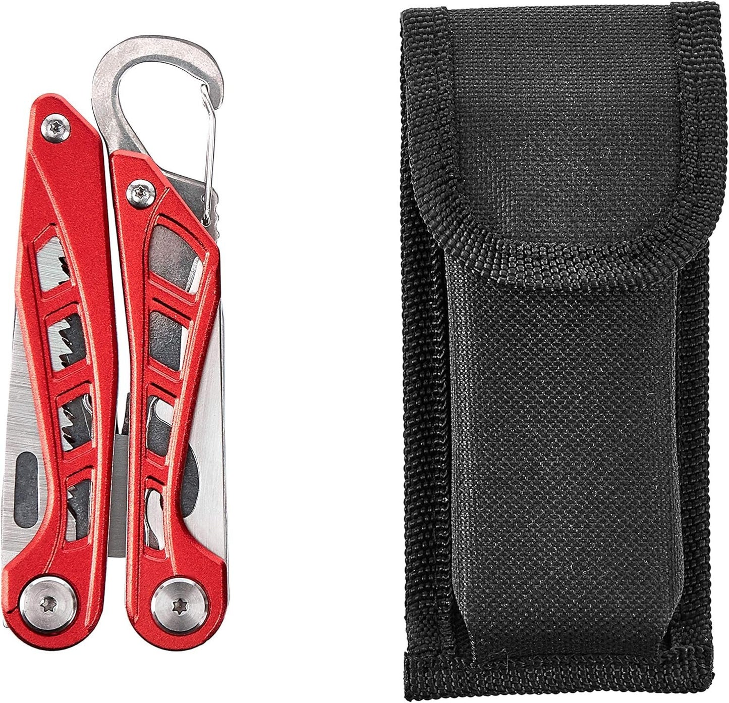 Amazon Basics 8-in-1 Stainless Steel Multitool Safety Lock with Nylon Sheath