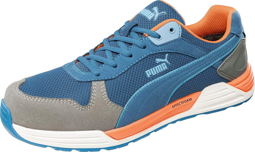 PUMA Safety Frontside Low S1P ESD HRO SRC Safety Shoes, Fiberglass Hood, Anti-Slip, Heat Resistant, Metal-Free, Mens