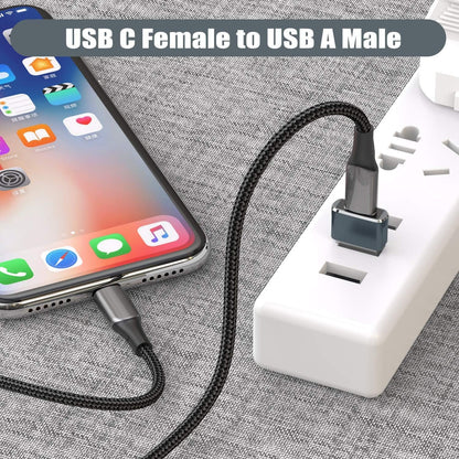 Basesailor USB to USB C Adapter 3Pack,Type C Female to USB A Male Charger Converter for Apple iWatch Watch 7 8 9 SE,iPhone 16 15 Plus Max,Car Play,Airpods,iPad Air 4 5 Mini 6,Galaxy S25 S24 S23