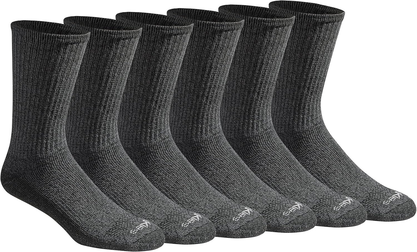 Dickies Men's 6 Pack Dri-tech Comfort Crew Socks - Big & Tallcasual-socks