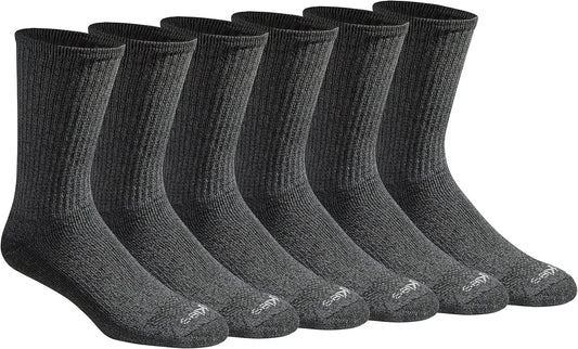 Dickies Men's 6 Pack Dri-tech Comfort Crew Socks - Big & Tallcasual-socks