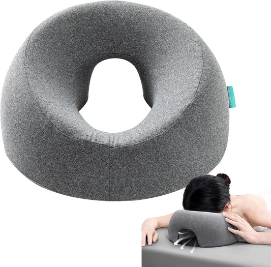 Face Pillow Massage Headrest for Bed Prone Down Sleeping，BBL Pillow After Surgery Post Eye Surgery Recovery & Vitrectomy Recovery Equipment Removable Cover