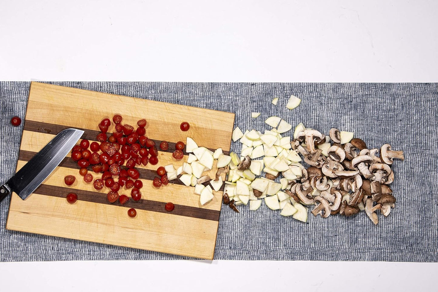 modern-twist Linen Print 100% Plastic Free Silicone Tabletop, Dining, Decoration, Modern Design, Table Runner, Chocolate
