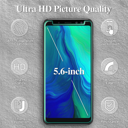 [3-Pack] Kesuwe Screen Protector For Samsung Galaxy A8 2018, A530 Tempered Glass, 9H Hardness, Anti-Scratch, Case Friendly, Easy to Install