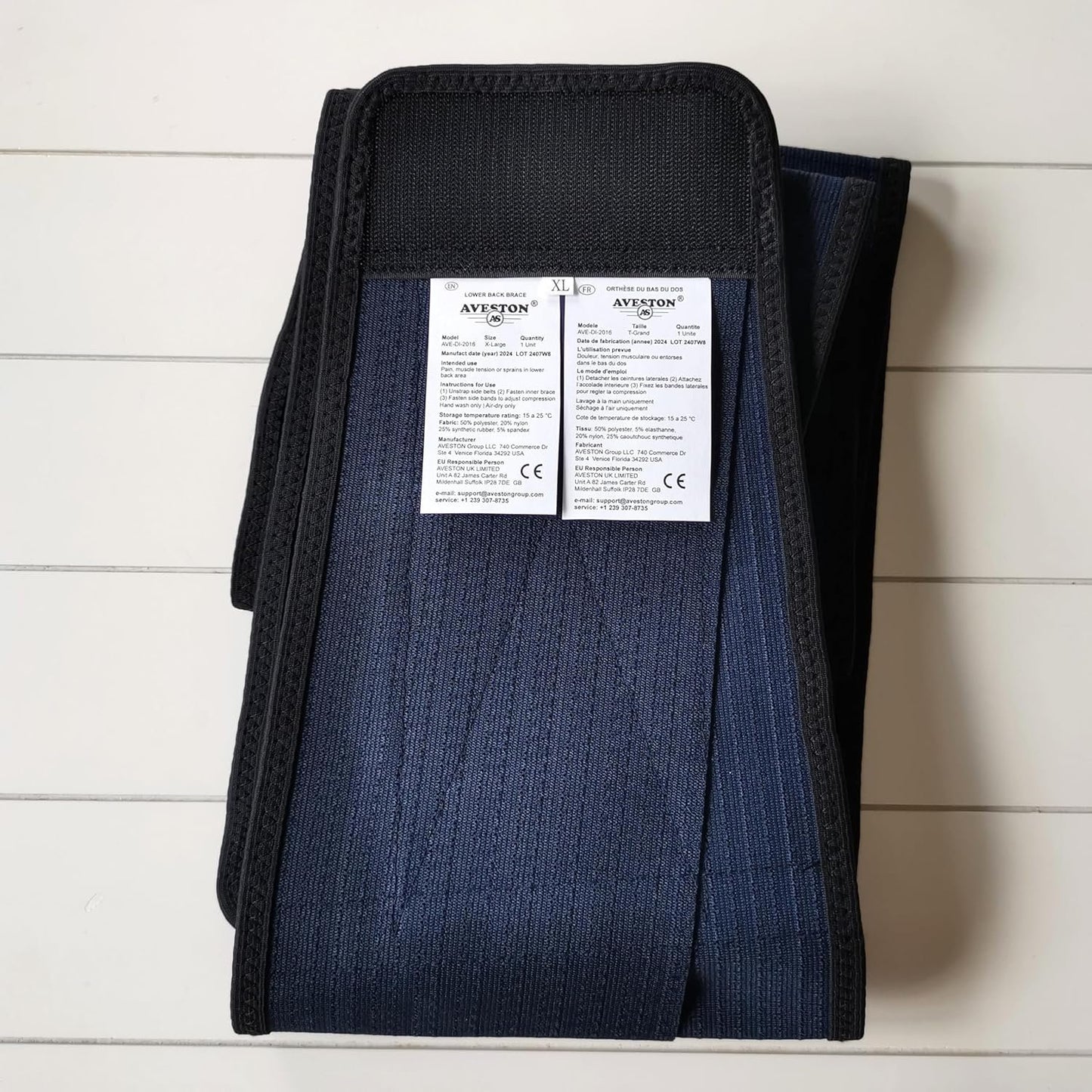 AVESTON Back Support Lower Back Brace for Back Pain Relief: Thin Breathable Rigid 6 ribs Adjustable Lumbar Support Belt for Men/Women Keeps Spine Straight and Safe – Belly size 46-52" XLarge