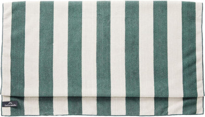 Kathmandu Microfibre Extra Large Compact Lightweight Quick Drying Soft Towel Unisex Silver Grey/Dark Spruce Stripe XL