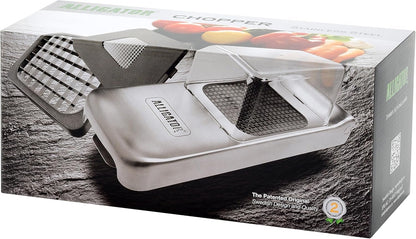 Alligator Vegetable Chopper with Container | Food, Salad, Veggie Dicer, Manual Onion Chopper Vegetable Cutter | 3 Stainless Steel Blades Included | Perfect for Kitchen Prep