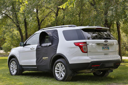 Roadie- The OVERNIGHTER™ SUV Window Tent with Bug Screen and Retractable Awning. Great for Camping in an SUV. (Patented)