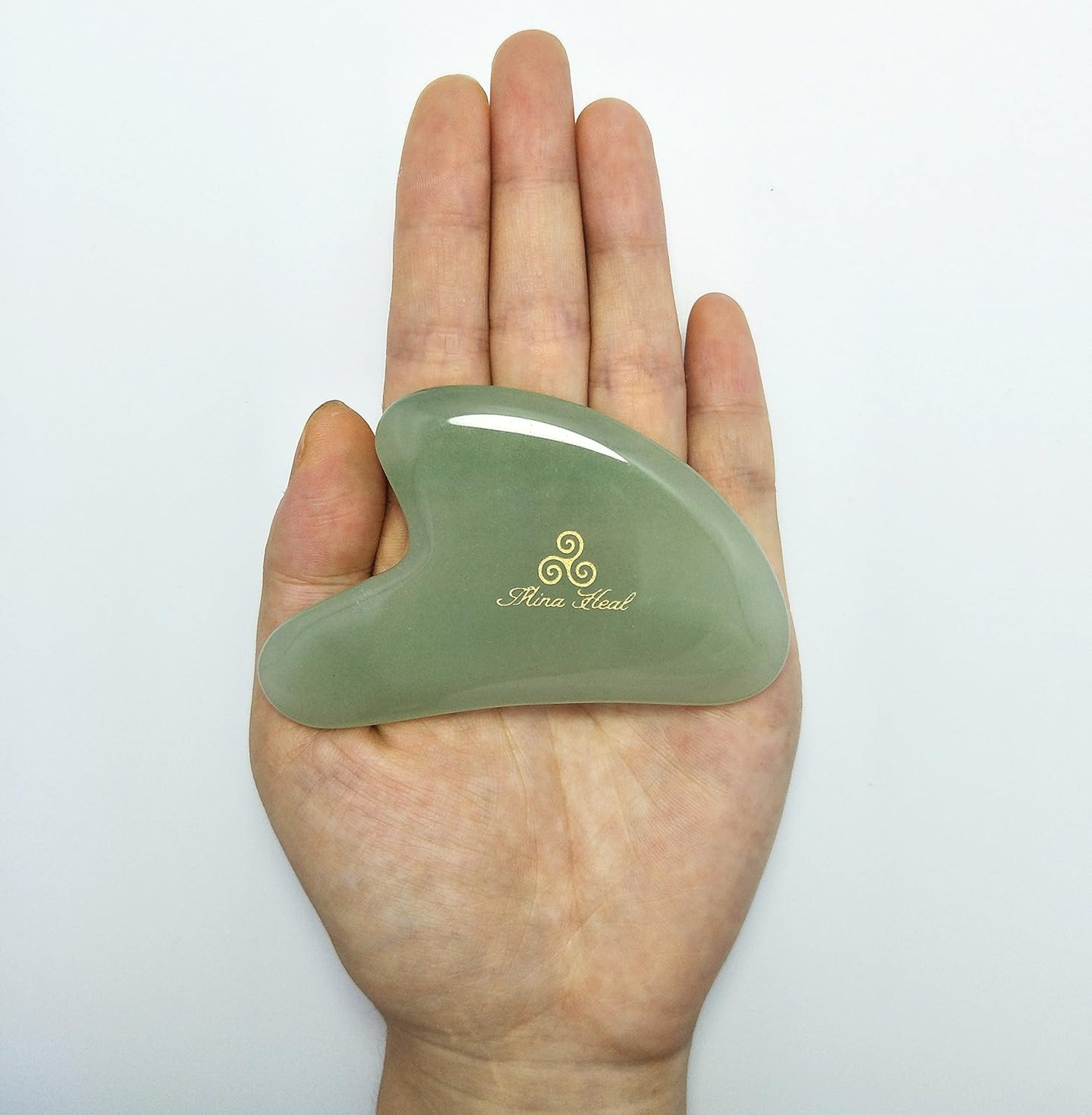 Set of 2 Facial Massagers for Skin Care, Facial Rejuvenation, Anti-wrinkles, Anti-Aging Facelift, Cosmetic Self-Treatment, Jade Massagers Gua Sha Plate for Women