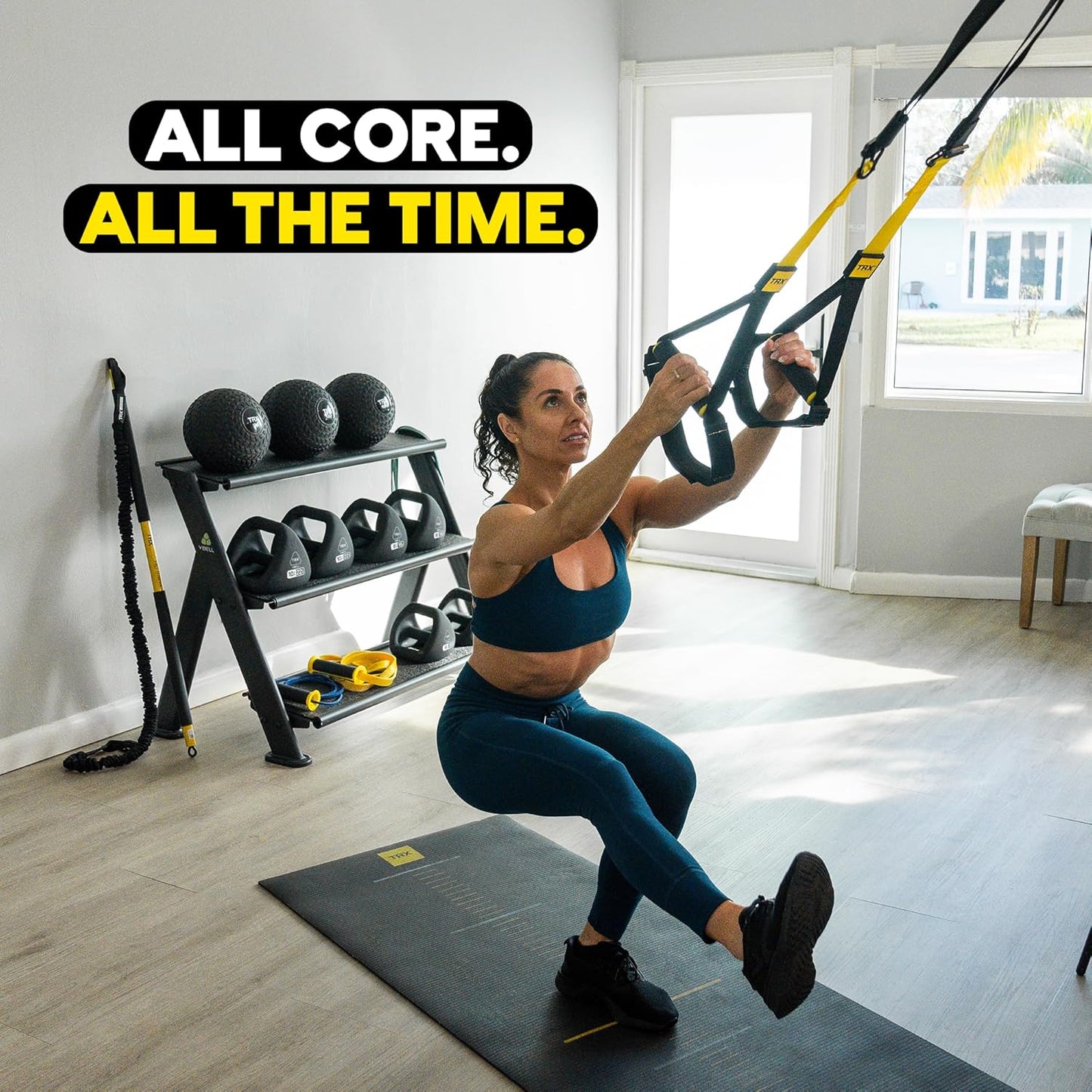 TRX ALL-IN-ONE Suspension Training: Bodyweight Resistance System | Full Body Workouts for Home, Travel, and Outdoors | Build Muscle, Burn Fat, Improve Cardio | Free Workouts Included
