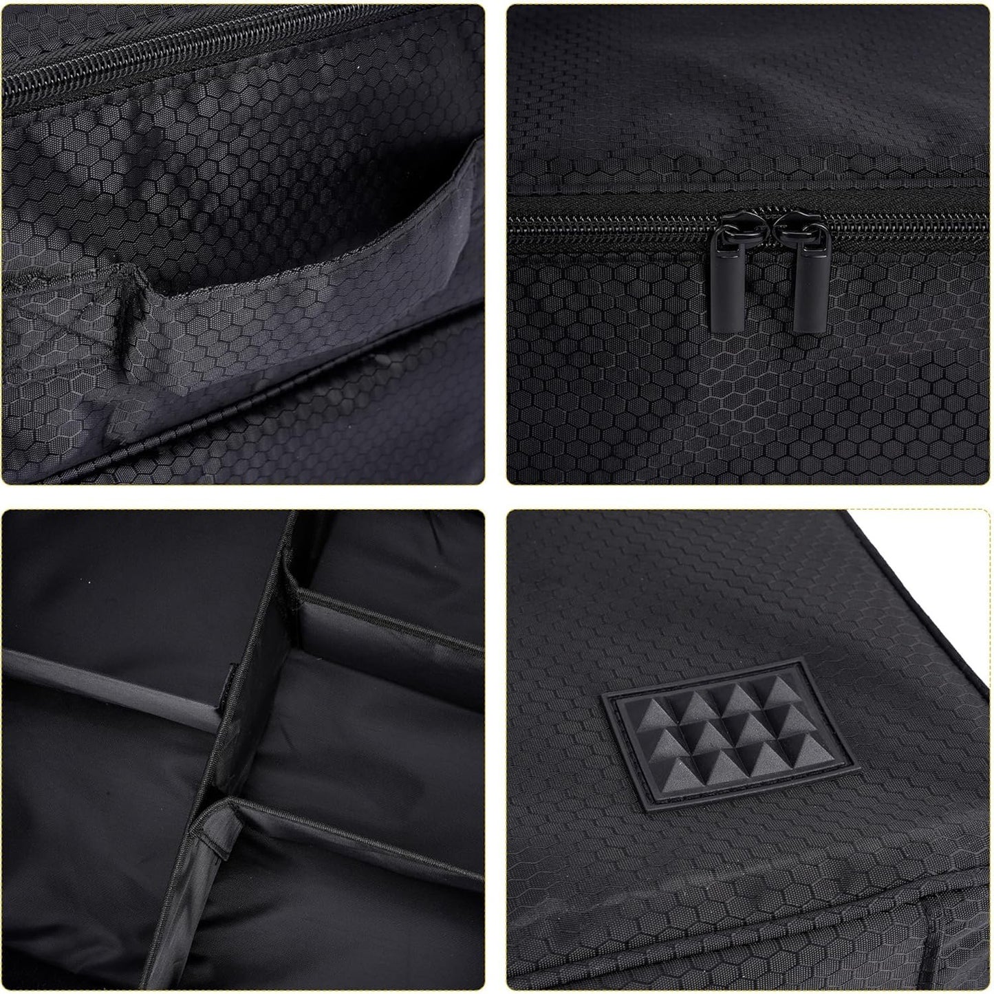 2 Layer Trunk Organizer, Waterproof Golf Locker With Separate Ventilated Compartment for 2 Pair Shoes, Durable Storage for Balls, Tees, Clothes, Gloves, Accessories, Golf Gifts