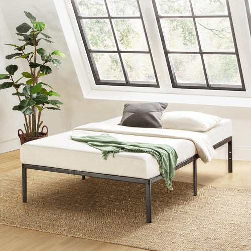 Best Price Mattress 14 Inch Metal Platform Beds w/Heavy Duty Steel Slat Mattress Foundation (No Box Spring Needed), Twin Size, Black